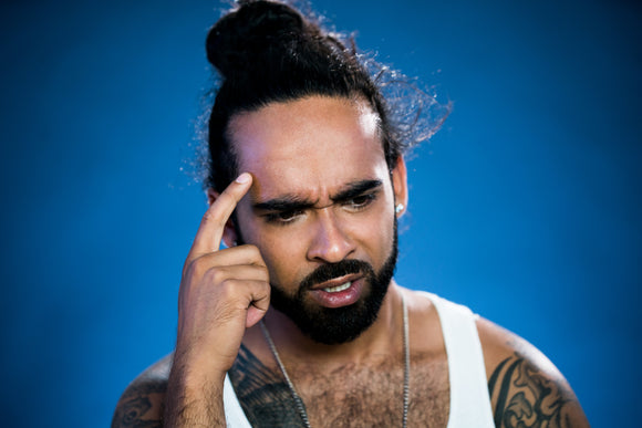 Confused young man